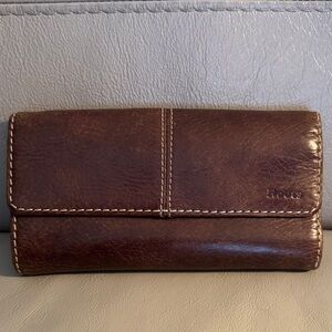 Roots Brown Leather Wallet